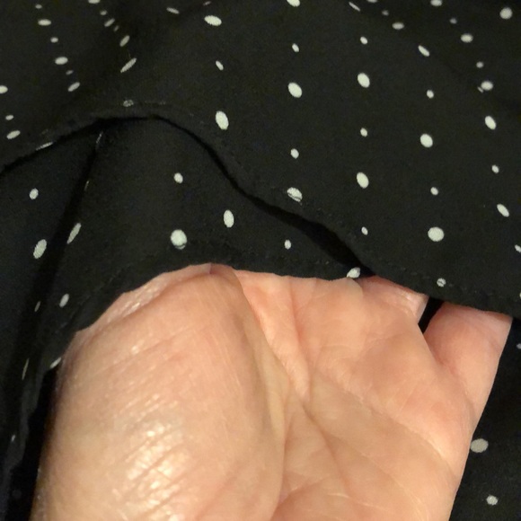 Sleeveless tunic blouse black with white polka dots - Picture 4 of 9